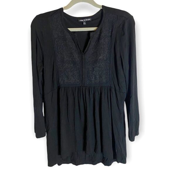 Cable & Gauge Black Blouse - Picture 1 of 4